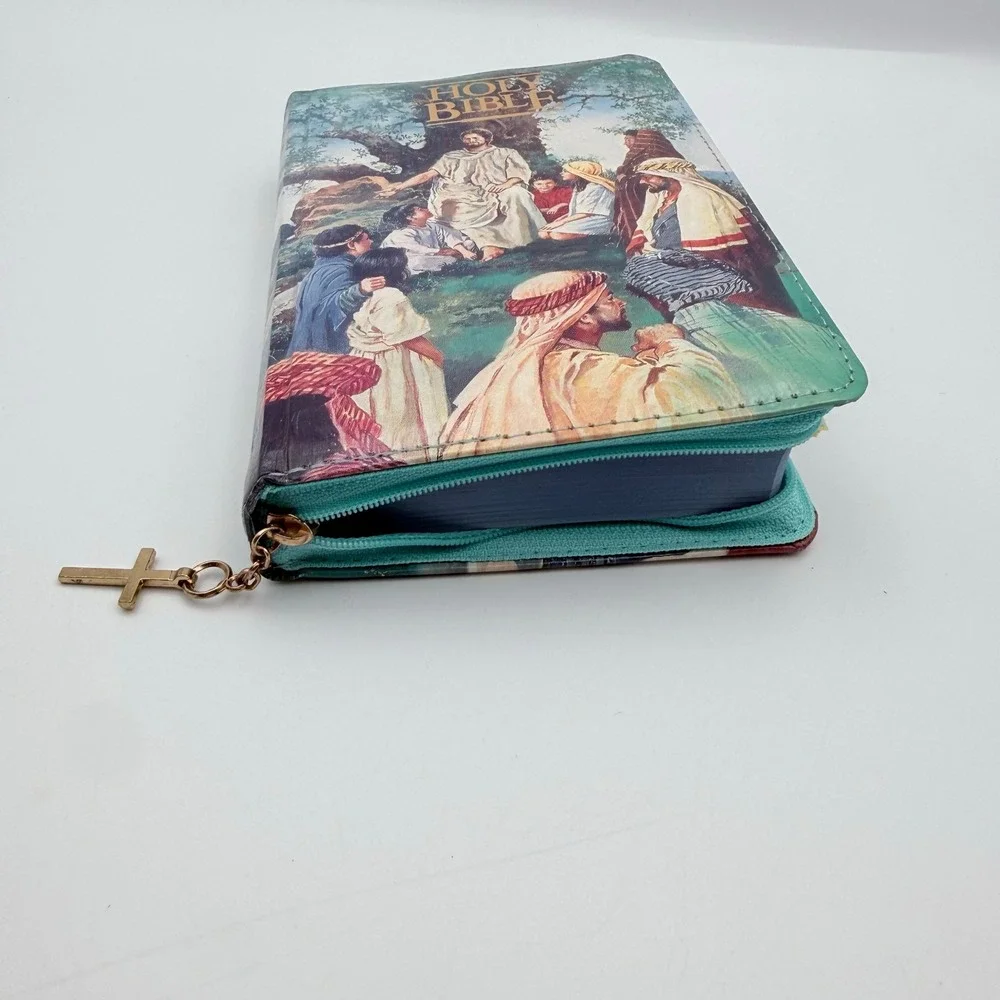 Vintage 1987 Thomas Nelson KJV Holy Bible Zippered Illustrated Charles McBarron